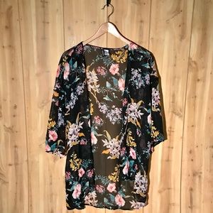 Sheer Floral Kimono